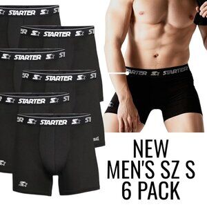 NEW Starter Men’s Active Performance Boxer Briefs Underwear 6 Pack Set of 6 S Si